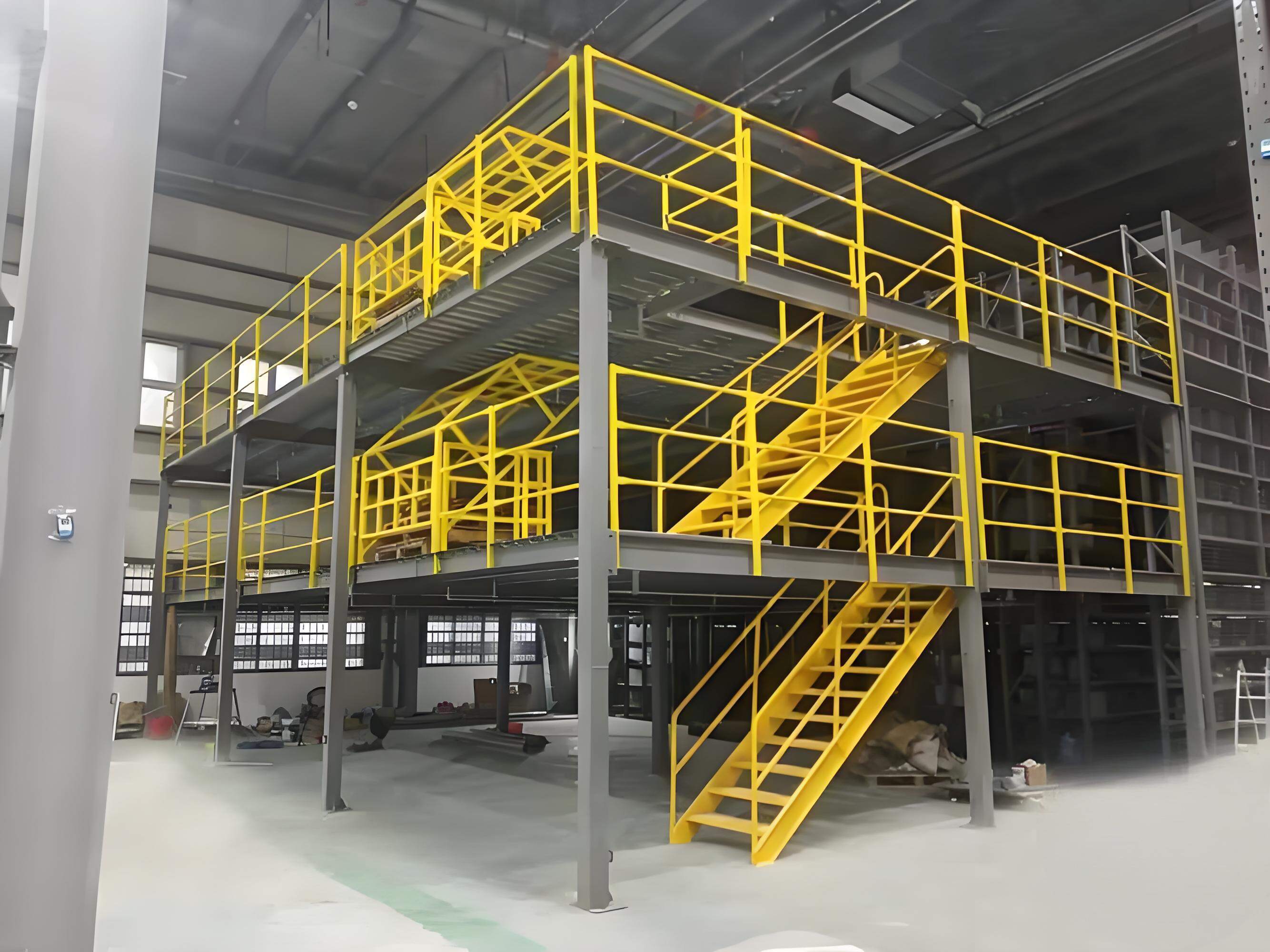 广州仓储钢平台货架,广州重型阁楼货架搭建厂家